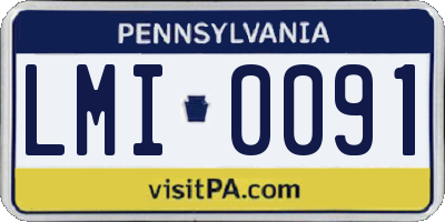 PA license plate LMI0091