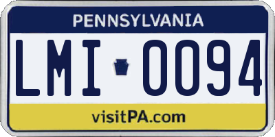 PA license plate LMI0094