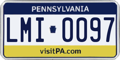 PA license plate LMI0097