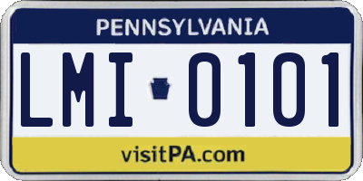 PA license plate LMI0101