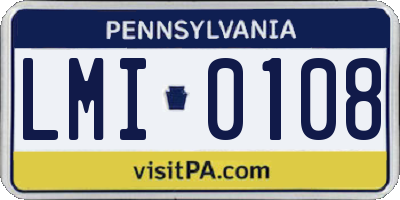 PA license plate LMI0108