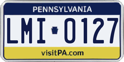 PA license plate LMI0127