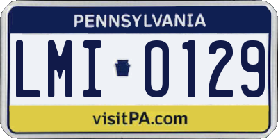 PA license plate LMI0129