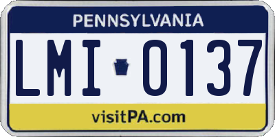PA license plate LMI0137