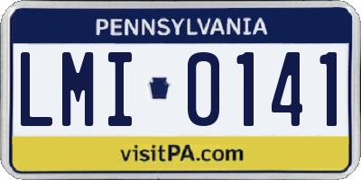 PA license plate LMI0141
