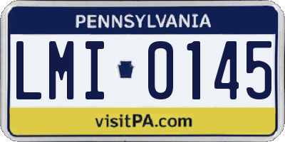 PA license plate LMI0145