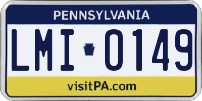 PA license plate LMI0149