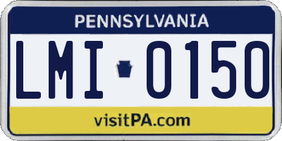 PA license plate LMI0150