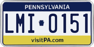 PA license plate LMI0151