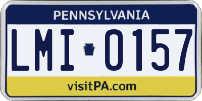 PA license plate LMI0157