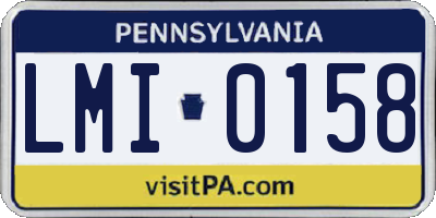 PA license plate LMI0158