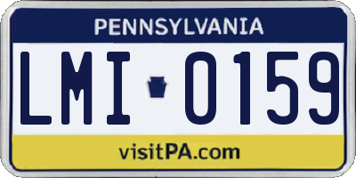PA license plate LMI0159