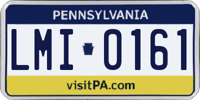 PA license plate LMI0161