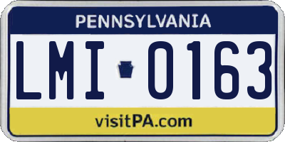 PA license plate LMI0163