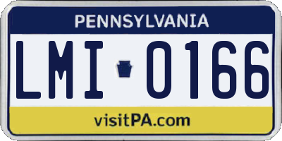 PA license plate LMI0166