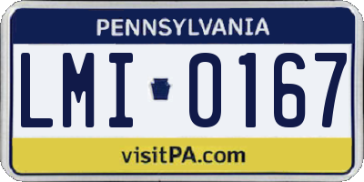 PA license plate LMI0167
