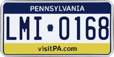 PA license plate LMI0168
