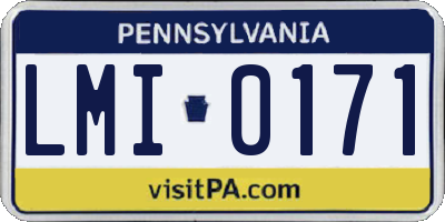 PA license plate LMI0171