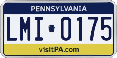 PA license plate LMI0175