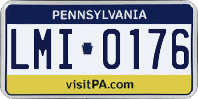 PA license plate LMI0176