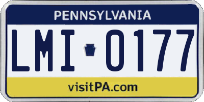 PA license plate LMI0177