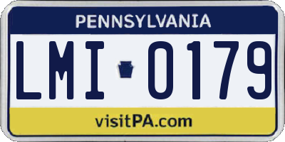 PA license plate LMI0179