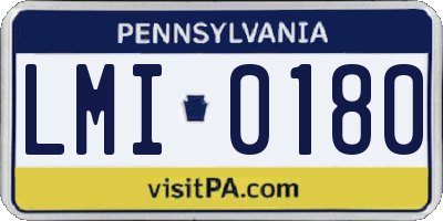 PA license plate LMI0180
