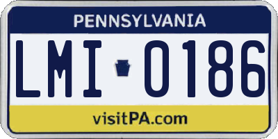 PA license plate LMI0186