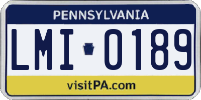 PA license plate LMI0189