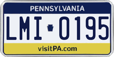 PA license plate LMI0195