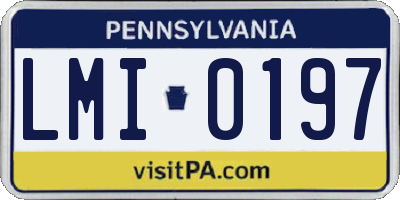 PA license plate LMI0197