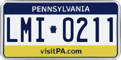 PA license plate LMI0211