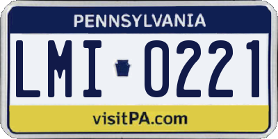 PA license plate LMI0221