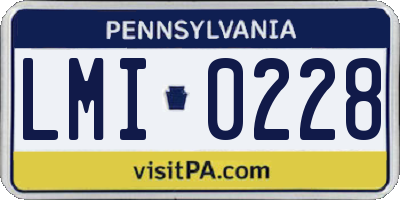 PA license plate LMI0228