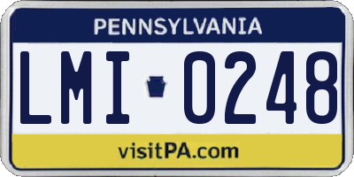 PA license plate LMI0248
