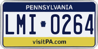 PA license plate LMI0264