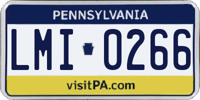 PA license plate LMI0266