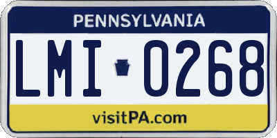 PA license plate LMI0268