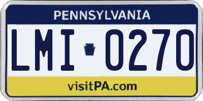 PA license plate LMI0270