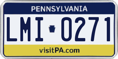 PA license plate LMI0271