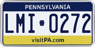 PA license plate LMI0272