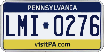 PA license plate LMI0276