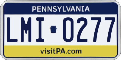 PA license plate LMI0277