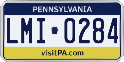 PA license plate LMI0284