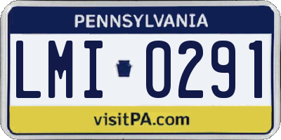 PA license plate LMI0291