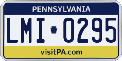 PA license plate LMI0295