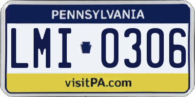 PA license plate LMI0306