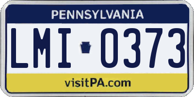 PA license plate LMI0373