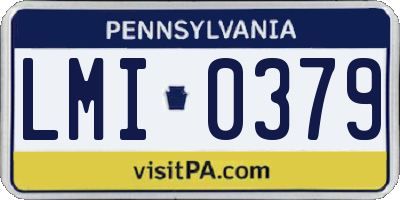 PA license plate LMI0379