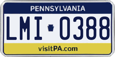 PA license plate LMI0388